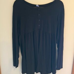 Maternity Old Navy Women's Black Long Sleeve Blouse